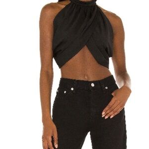 Elegant Black Halter Top